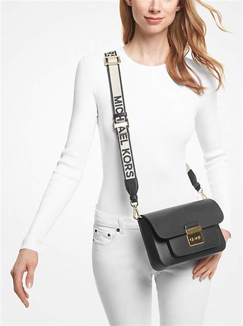 michael kors sloan md doubleflap|Sloan Editor Medium Leather Shoulder Bag .